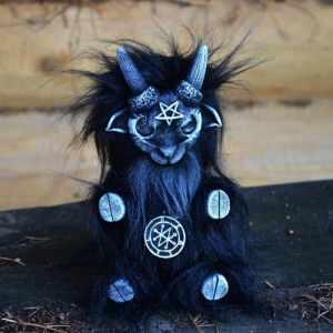 Azazel the demon doll (black and white)