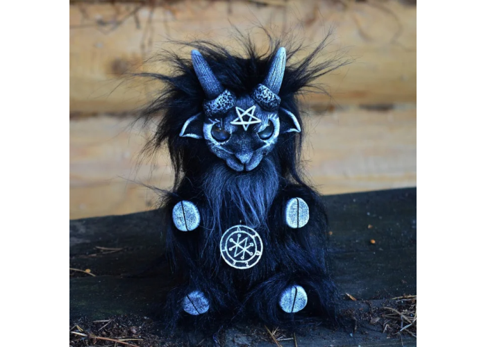 Azazel the demon doll (black and white)