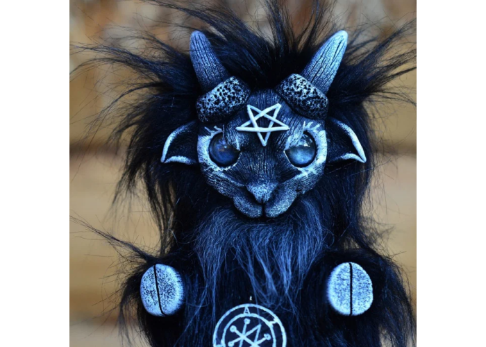 Azazel the demon doll (black and white)