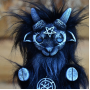 Azazel the demon doll (black and white)