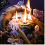 Witch's Cauldron Candle for protection