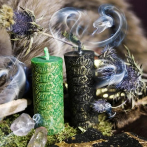 Wild wax figured altar candle