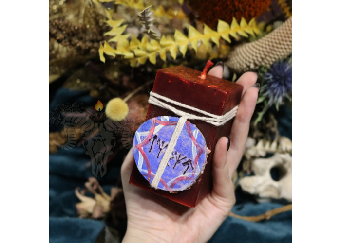 The candle "Shaman Tambourine" to shield your home from harm