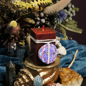The candle "Shaman Tambourine" to shield your home from harm