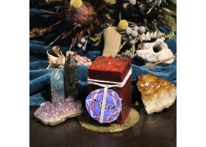 The candle "Shaman Tambourine" to shield your home from harm