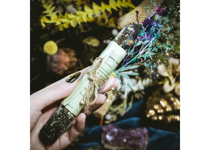 Silver Wormwood Rolled Candle