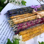 Thin Floral Wax Candles with Yellow Rose 