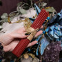 Slim Red Wax Candles.