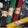 Set of 100 slim beeswax candles