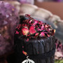 Pentagram - Altar candle with rose, lemon balm and essential oils