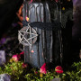 Pentagram - Altar candle with rose, lemon balm and essential oils
