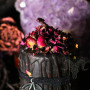 Pentagram - Altar candle with rose, lemon balm and essential oils